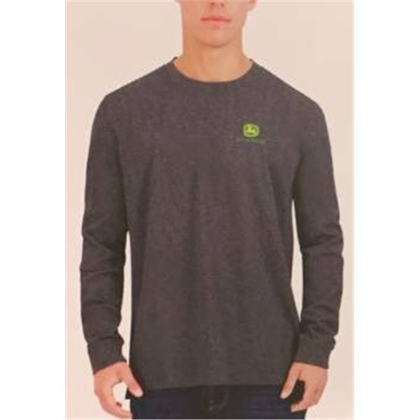 John Deere Grey Long Sleeve Shirt, Size XL/TG