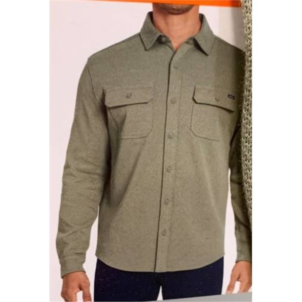 Hurley Men’s Long-Sleeve Button-Up Shirt, Size XXL, Grey