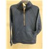 Image 2 : Danskin Women’s Half-Zip Pullover Sweatshirt in Blue, Size Small