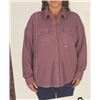 Image 1 : Lazypants Women’s Waffle Textured Button-Up Shirt, Size XL