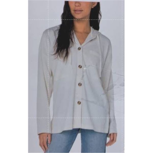 Roxy M/M Women’s Off-White Shirt with Button-Front Design