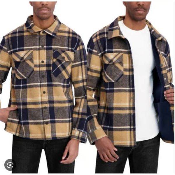 Dakine M Plaid Button-Up Shirt in Beige and Navy