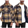 Image 1 : Dakine M Plaid Button-Up Shirt in Beige and Navy