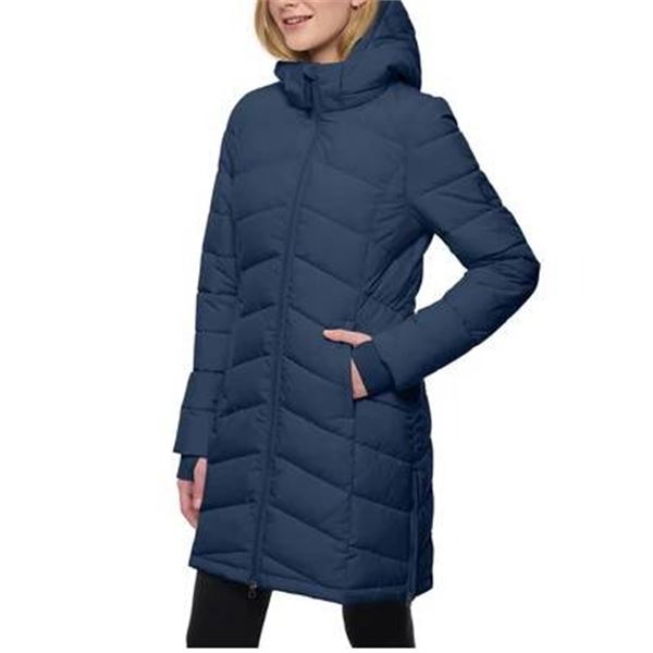 Lole Women’s Quilted Coat, XL, Blue with Hood