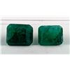 Image 1 : 6.54 ct Certified Zambian Emerald gemstone Pair ($8,150 Appraisal)