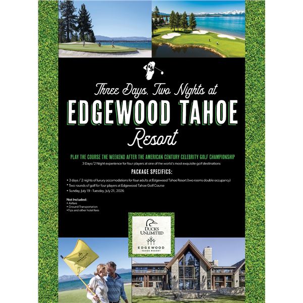 Edgewood Tahoe Golf Trip for 4