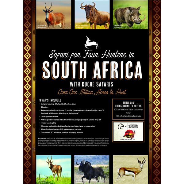 South Africa Hunting Safari for 4 hunters