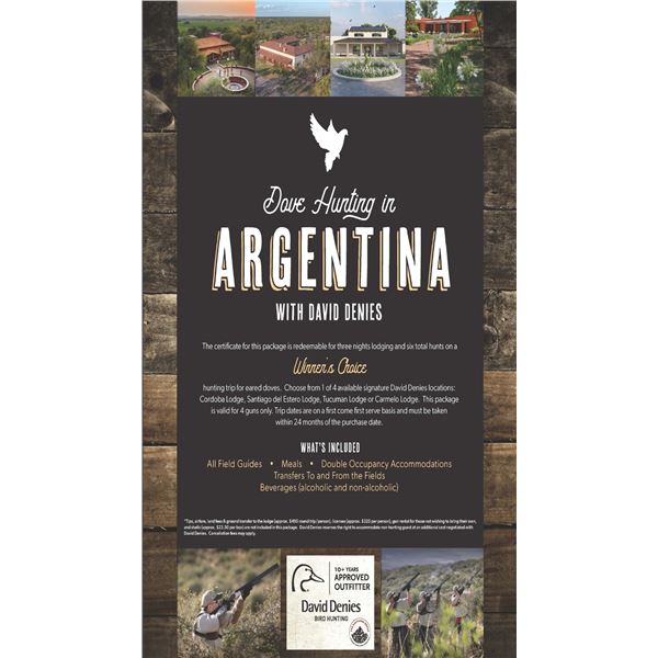 Argentinean Dove Hunt for Four W/ David Denies