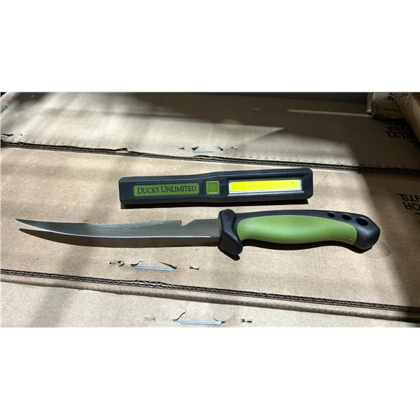 Filet Knife & Flashlight