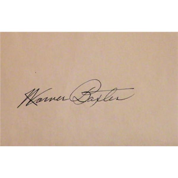 The Cisco Kid Warner Baxter signature slip