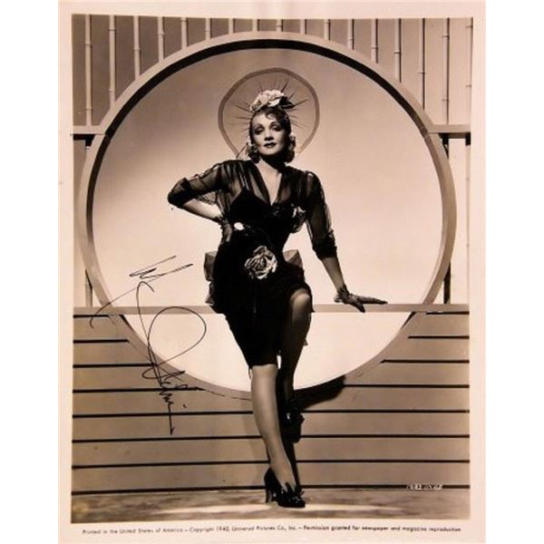 Marlene Dietrich signed photo