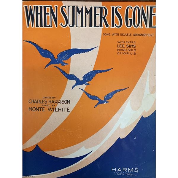 When Summer Is Gone unsigned sheet music