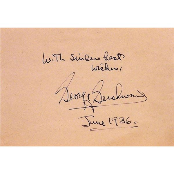 George Gershwin signature slip