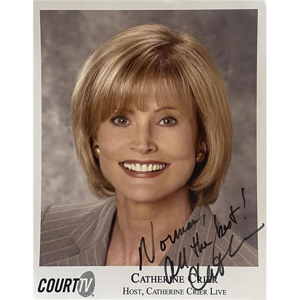Court TV host Catherine Crier signed photo