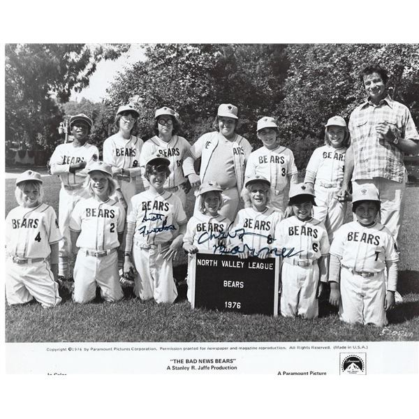 The Bad News Bears Chris Barnes and Scott Firestone signed movie photo
