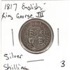 Image 1 : 1817 UK King George III Silver Shilling