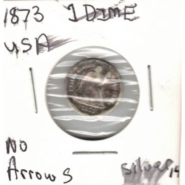 1873 USA 1 Dime