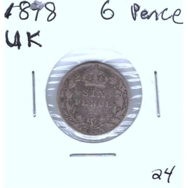 1898 UK 6 Pence