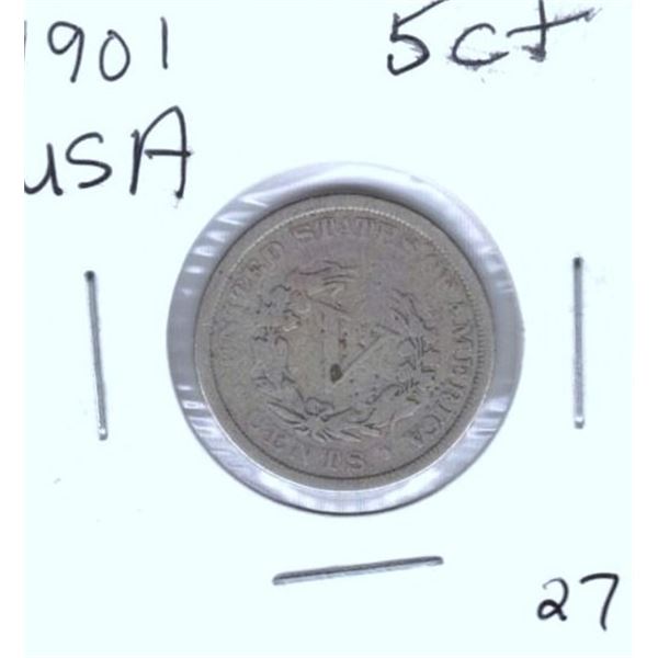1901 USA 5 ct