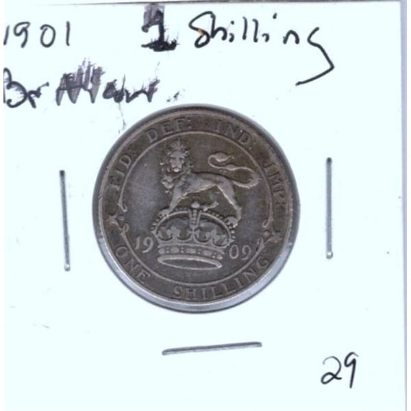 1901 Belgium 1 Shilling