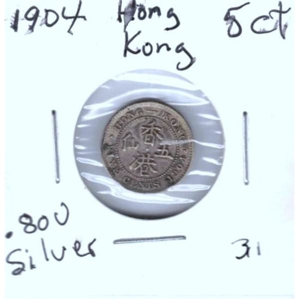 1904 Hong Kong 5 ct
