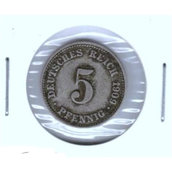 1909 DD German 5 Phenning