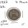 Image 1 : 1922 UK 6 Pence