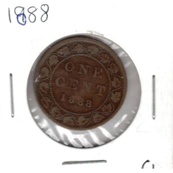 1888 Canadian Large One Cent