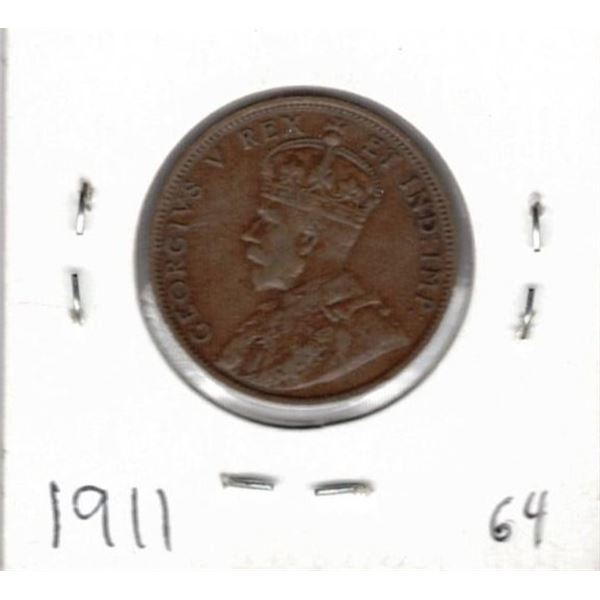 1911 Canadian Large One Cent