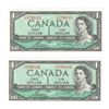Image 1 : 1954 $1 Bill , TWO CONSECUTIVE Uncirculated