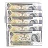 Image 1 : 1973 $1 FIVE CONSECUTIVE AMR1815200 - AMR1815204 , Uncirculated