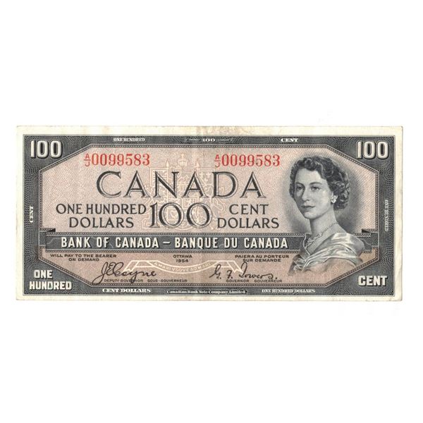 1954 $100 Bill ,DEVILS FACE , A/J0099583