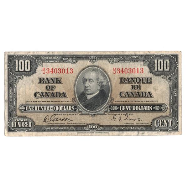 1937 $100 B/J 4358028