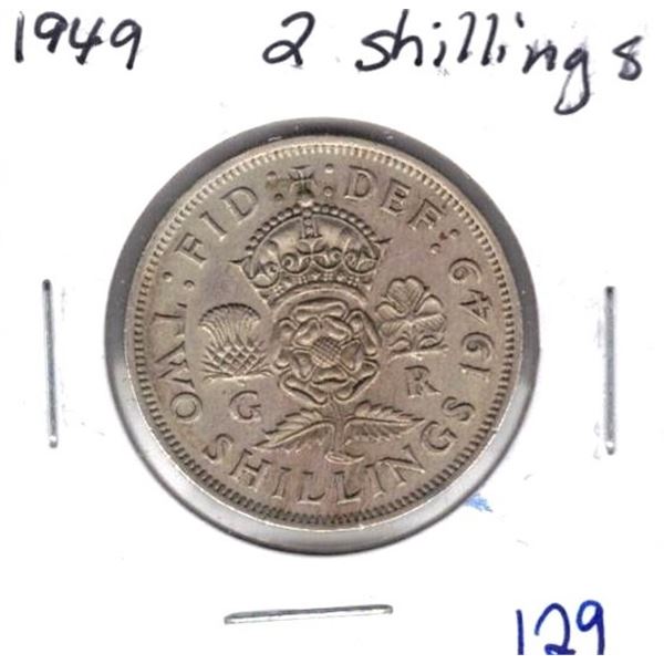 1949 UK 2 Shillings