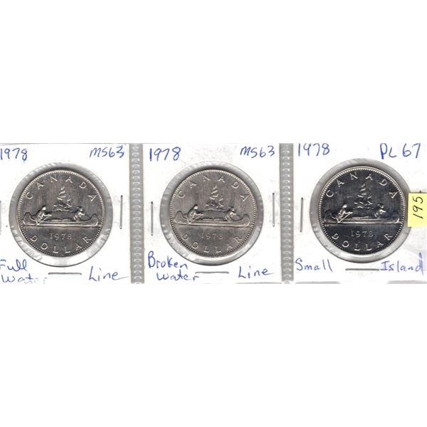 1978 Dollar THREE Different Charlton Varieties