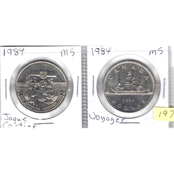 1984 Dollar Jaques Cartiers and Voyager