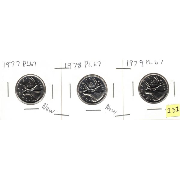 1977, 1978 and 1979 PL67  New