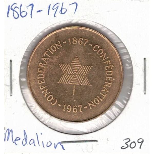 1864 - 1964 Canada Confederation Token , Medallion