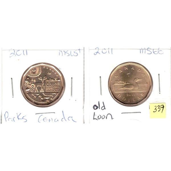 2011 MS65+ Parks Canada and MS66 Old Loon