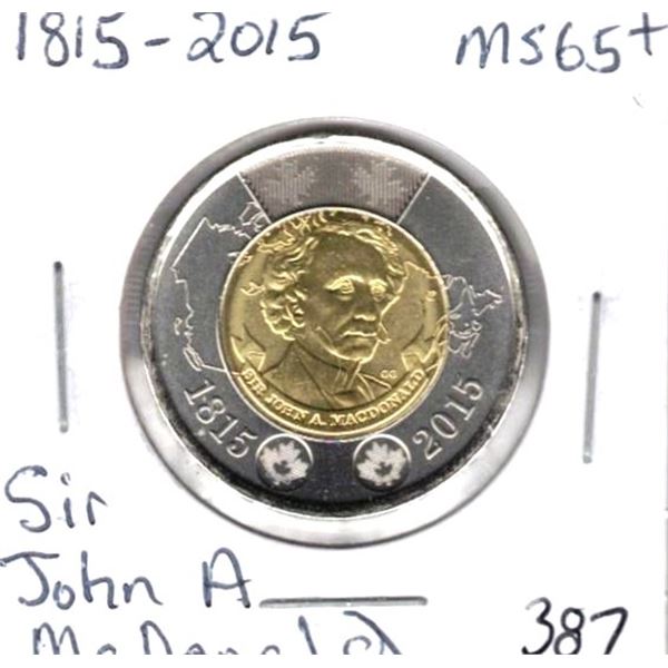 2015 MS65+ Sir John A MacDonald