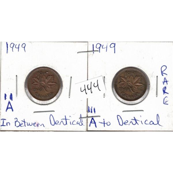 1949 A in between Dentical, A to Dentical  obverse  RARE