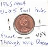 Image 1 : 1965 Blunt SB MS64, struck through wire(queen's head)