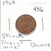 Image 1 : 1969 struck through wire obverse