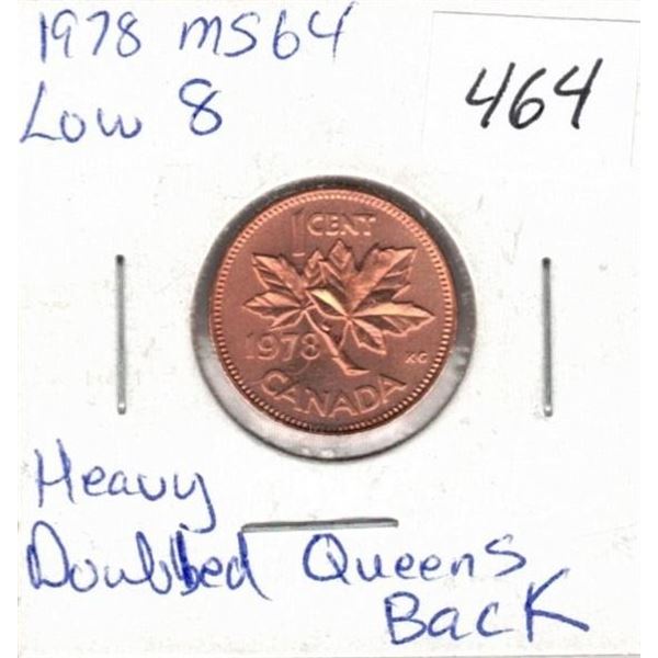 1978 MS64 Low 8 , Heavy Doubled Queens Back