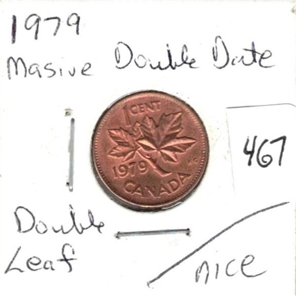 1979 Massive Doubled Date, Doubled Leaf Nice