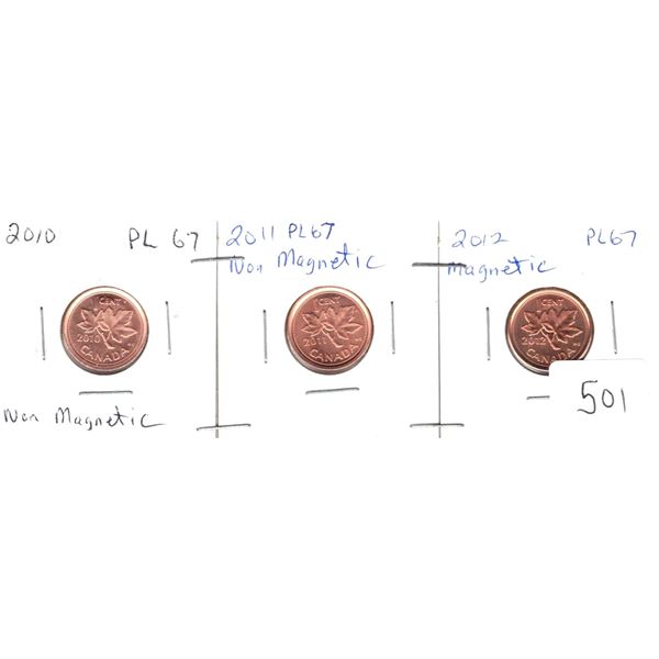 2010 PL67, 2011 PL67 non magnetic, 2012 PL67 magnetic