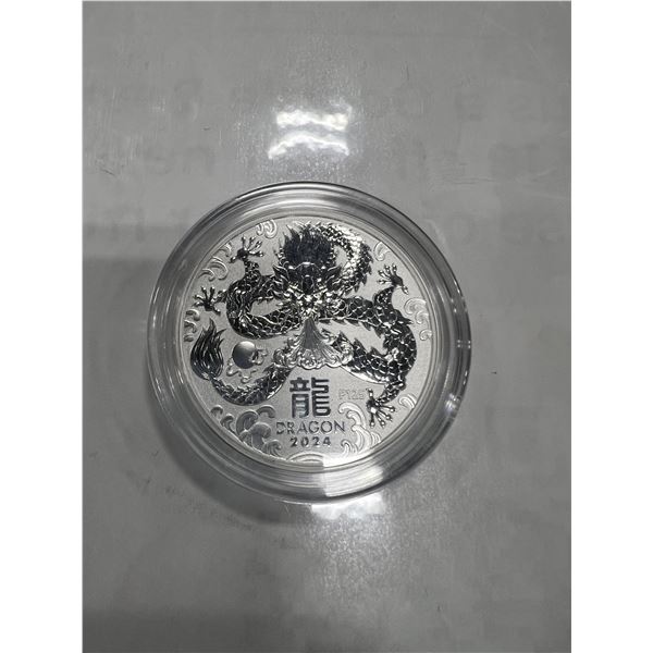 2 oz Silver Perth Mint Year of the Dragon Coin 2024