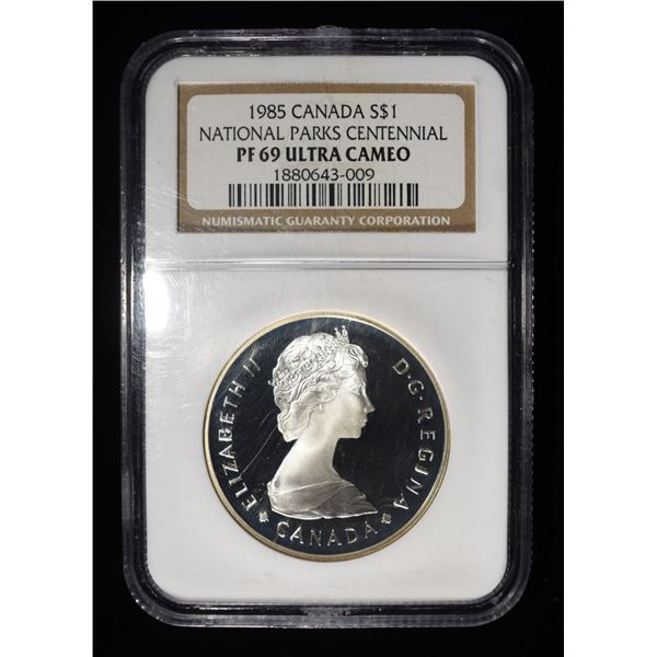 1985 NATIONAL PARKS CENTENNIAL NGC PF69