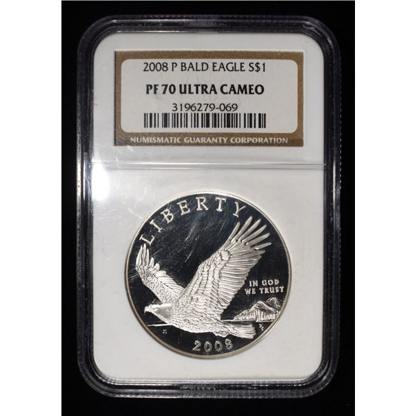 2008-P $1 BALD EAGLE NGC PF70 ULTRA CAMEO