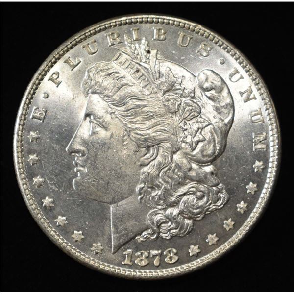 1878 8TF MORGAN DOLLAR CH/GEM BU